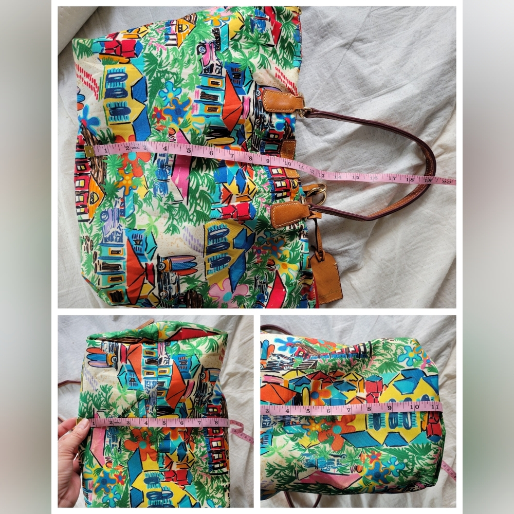 ✨️HP✨️Dooney & Bourke | Large Colorful "Sandbar" Tropical Vacation Tulip Tote - Picture 15 of 16